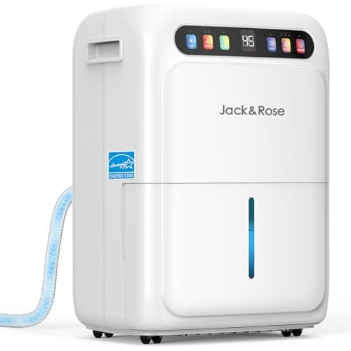 52 Pint Basement Dehumidifier with Drain Hose, 3.3ft, Dehumidifier for Bedroom and Bathroom, Most Efficient Energy Star 2024, 6L Water Tank, Maximum Applicable Area 4500 Sq.Ft