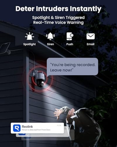 REOLINK 4K Dual Lens 4G LTE Cellular Security Camera Outdoor, 360 PTZ with Auto Tracking, No WiFi Solar Powered, 6X Hybrid Zoom, 8MP Color Night Vision, SIM Card Included,Motion Alert, TrackMix LTE+SP 6