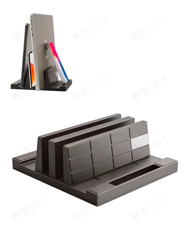 Vaydeer Vertical Laptop Stand Desktop Stand Holder with Adjustable Dock Size, 4-in-1 Design Plastic Laptop Holder Fits All MacBook, Surface, Chromebook Gaming Laptops Chocolaty