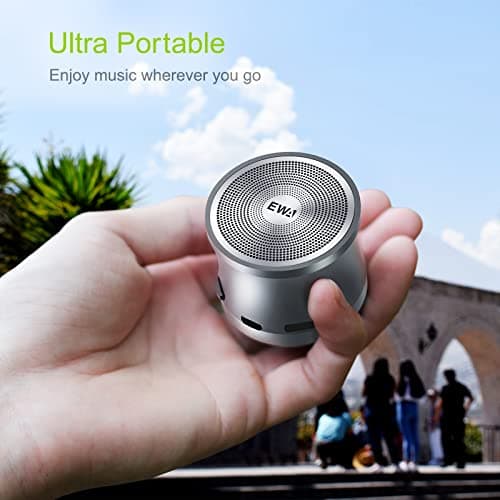EWA A109mini Bluetooth Speaker with Bass Radiator, Enhanced Bass, Portable Wireless Speaker for Home, Hiking and More - Gray 5