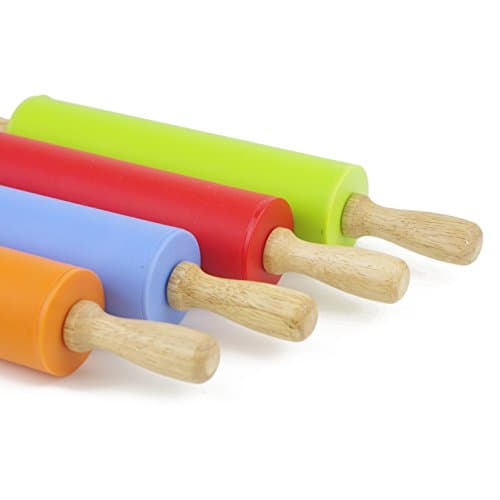 Remeel Silicone Rolling Pin for Baking Non-stick Rolling Pin Dough Roller Wooden Handle Kitchen Accessories Pastry Roller 7
