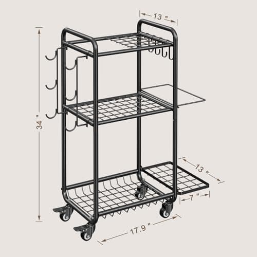 Multi-Functional Home Gym Storage Rack - Yoga Mat Storage Rack, Dumbbell Weight Rack & Workout Equipment Storage with Heavy-Duty Steel Construction for Gym Fitness Organizer (Black) 5