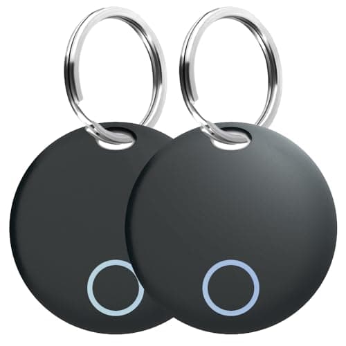 YAOTE Air Tracker Tags 2 Pack Luggage Tracker Works with Find My (iOS only), Key Tracker, Wallet, Suitcase,Bicycle and More, Replaceable Battery, IP67 Waterproof