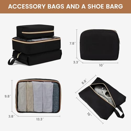 LOVEVOOK Carry On Luggage 22x14x9 Airline Approved,20 Inch Carry-on Suitcase for Women,Softside Suitcases with Wheels,Rolling Checked Luggage with TSA Lock,Lightweight Travel 8