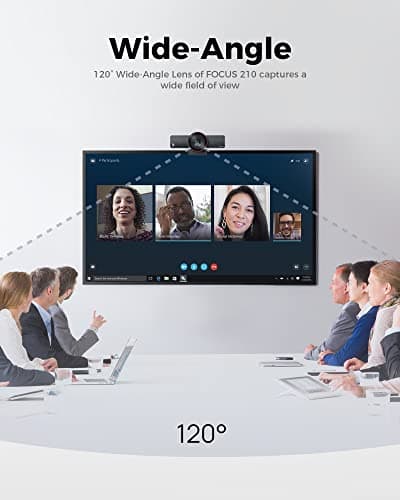 WYRESTORM 4K Webcam with AI Tracking, 120° FOV Wide Angle, Auto Framing, 90fps, 8X Digital Zoom, Dual AI Noise-canceling Mics, Video Conference Room Camera, Zoom Certified, Works for Microsoft Teams 6