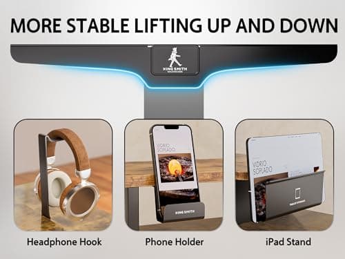 WALKINGDESK 48x24 Inches Electric Standing Desk with Drawer and Monitor Stand, Height Adjustable Stand up Desk for Home Office, Ergonomic Sit to Stand Table with Phone Holder, 3 Hooks, Rustic Brown 5