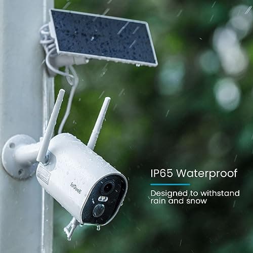 ieGeek Security Cameras Wireless Outdoor, 2K Solar Camera Security Outdoor with Spotlight & Siren, AI Detection Wireless Cameras for Home Security, 3MP Color Night Vision/2-Way Talk/Works with Alexa 9
