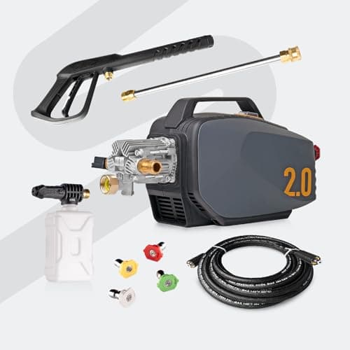 Active 2.0 Electric Pressure Washer – 2.0 GPM high Pressure Washer for DIY at Home car wash, Detailing and Other Cleaning transformations with 1800 Peak PSI 8