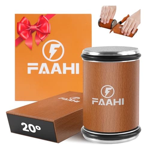 Rolling Knife Sharpener Tool, kitchen knife sharpener, Knife Sharpening with Diamonds Suitable for Kinds of Kitchen Knives, Offering 15°& 20° Magnetic Angles