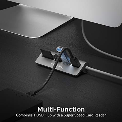 SABRENT USB-C 3.0 Hub, 5-in-1 USB SD Card Reader, SD & TF Dual Slot + 3 USB 3.0 Hub Portable Compatible with MacBook, Mac Pro/Mini, iMac, XPS, Surface Pro, Windows, Thunderbolt (HB-U3CR) 7