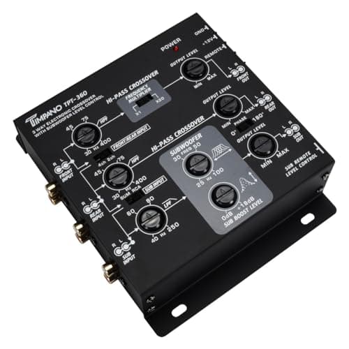 Timpano 3-Way Electronic Crossover Remote Subwoofer Control Equalizer TPT-360 5