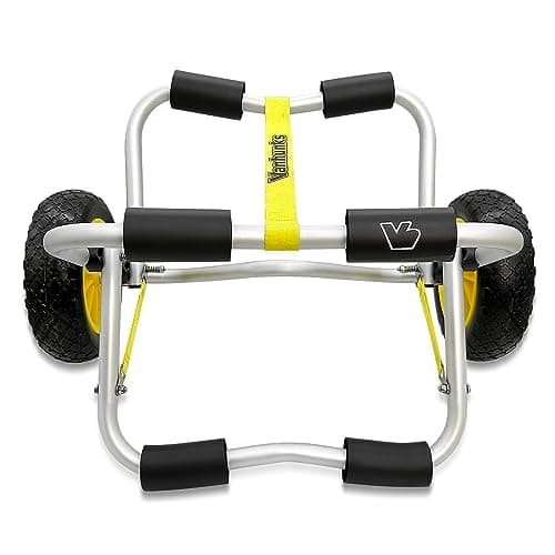 Vanhunks Kayak Cart Dolly Foldable Kayak Trolley Wheels with 10-Inch Airless Tires for Carrier Canoe SUP Paddleboard Transport 5