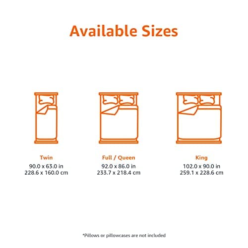 Amazon Basics Soft Reversible Lightweight Microfiber Comforter, Washable, Warm All Season Blanket, Full/Queen, Navy/Sky Blue 5