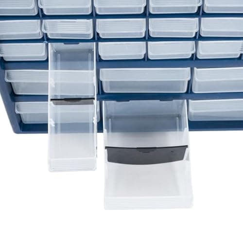 Plastic Storage Drawers – 42 Compartment Organizer – Desktop or Wall Mount Container for Hardware, Parts, Crafts, Beads, or Tools by Stalwart, 10 Targets 5