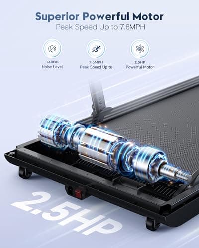 YOSUDA Walking Pad Treadmills -Under Desk Treadmills for Home/Office 265LBS Weight Capacity & Bluetooth Speaker 6