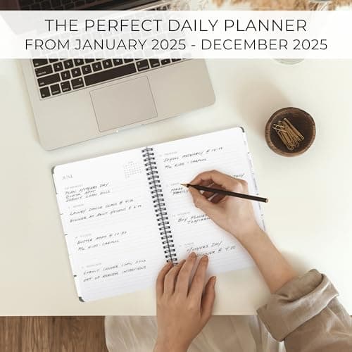 Beautiful 2025 Daily Planner - 7" x 10" Daily Planner for Women or Men with Weekly & Monthly Spreads for Easy Planning - Perfect Calendar Book To Organize All Tasks and Boost Productivity 5