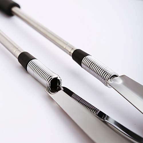 Extendable Shoe Horn, Lifter 16" to 31", Shoe Helper, Travel Shoe Horn Long Handle for Seniors, Metal Shoe Horn for Men, Kids or Adults, Extends & Collapses Stainless Steel Telescopic Spring Shoehorn 8