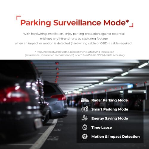 THINKWARE U3000 4K Dash Cam Front and Rear with Hardwiring Cable, Built-in Wi-Fi GPS, STARVIS Image Sensor, Parking Mode (2CH Bundle) 6