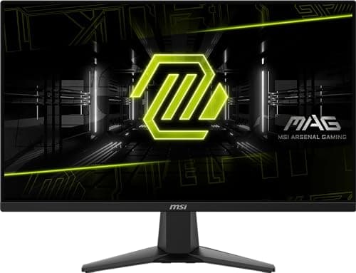msi MAG 275F 27-inch 1920 x 1080 (FHD) Computer Monitor, 180Hz, Adaptive Sync, HDMI, Display Port, VGA Port, VESA Mountable, Tilt, Height Adjustable, Speaker, 0.5ms, Black