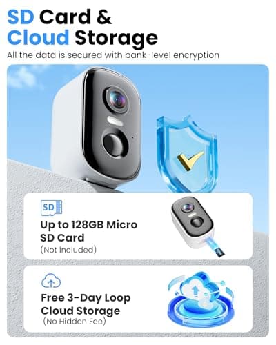 Outdoor Security Camera Wireless, 2K Battery Powered WiFi Cameras for Home Security with AI Motion Detection, Color Night Vision, Siren Alarm, 2-Way Talk, IP66 Waterproof, Cloud/SD Storage (4 Pack) 7