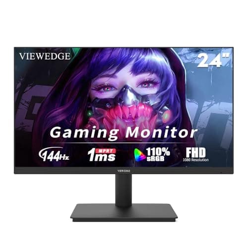 Viewedge 24 Inch Gaming Monitor 1080p 144hz, IPS 1ms FHD Computer Monitor with 110% sRGB, Bluelight Filter, HDMI & VGA Port, Support Wall Mount