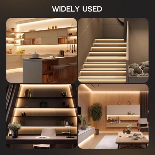 VOEWT LED Strip Lights Warm White 3000K,16.4ft 110-120V Neon Rope Lights,Flexible Silicone Outdoor Waterproof Neon Strip Lights for Bedroom,Mirror,Kitchen Cabinet, Living Room,Halloween Decor 7