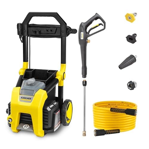 Kärcher Pressure Washer K1900PS, CETA Certified, 3 Spray Nozzles, Detergent Tank, for Cars, Driveways, Siding, Patios, 1.2 GPM