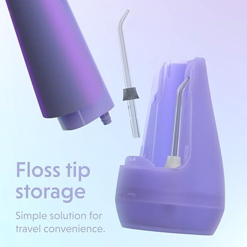 Ordo Water Flossers for Teeth, Cordless IPX7 Waterproof Oral Irrigator, 3 Pressure Settings, Portable, Rechargeable Electric Sonic Flosser, Dental Professional Recommended, Pearl Violet 5
