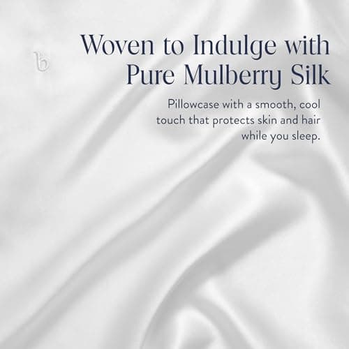 Brooklinen Mulberry Silk Pillowcase – 100% Pure Silk Pillow Case, Soft & Durable, Anti-Friction Comfort, Hight Quality Smooth Texture – Machine Washable & Breathable - Standard Size (Ivory) 6