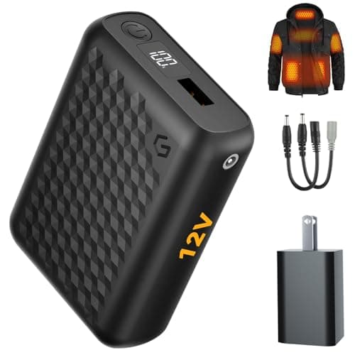 RIAFOX 12v 18400mAh Battery Pack Big Capacity Fast Charge Heated Women Men Jacket Portable USB Power Bank for Wulcea Genovega Dewbu Venustas Vergoo Hecusma Gotobi Soljikye Ororo Tidewe YHQ