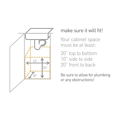 simplehuman 35 Liter / 9.3 Gallon Dual Compartment Under Counter Kitchen Cabinet Pull-Out Recycling Bin and Trash Can, Chrome 6