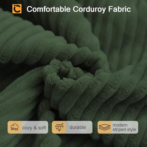 COMAX 4‑in‑1 Futon Sofa Bed Queen – Floor Foldable Convertible Sofa Couch with L‑Shaped Armrests, Removable Cover, Green Convertible Guest Bed | Space‑Saving Fold‑Out Mattress Lounge for Living Room 6