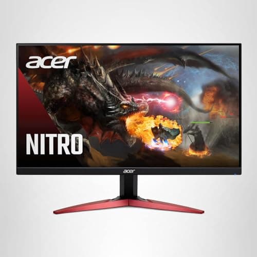 Acer Nitro KG241Y Sbiip 23.8” Full HD (1920 x 1080) VA Gaming Monitor | AMD FreeSync Premium Technology | 165Hz Refresh Rate | 1ms (VRB) | ZeroFrame Design | 1 x Display Port 1.2 & 2 x HDMI 2.0,Black 12