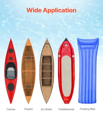 VEVOR Kayak Cart, Heavy Duty 450 LBS Load Capacity Kayak Trailer, Detachable Canoe Trolley Cart with Adjustable Width & Nonslip Support Foot, 12'' Solid Tires for Kayaks Canoes Float Mats Paddleboards 6