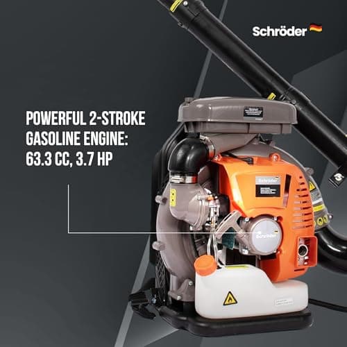 Schröder Backpack Leaf Blower - Backpack Blower - Gas Leaf Blower - SR-6400L - 3.7 HP Engine 5