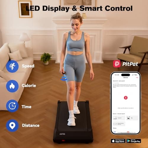 SupeRun Walking Pad with Incline, Under Desk Treadmill, 3 in 1 Portable Treadmills for Home with Remote Control LED Display, 2.5 HP Quiet Mini Treadmill for Office Home Use, 300 Lbs Capacity 5