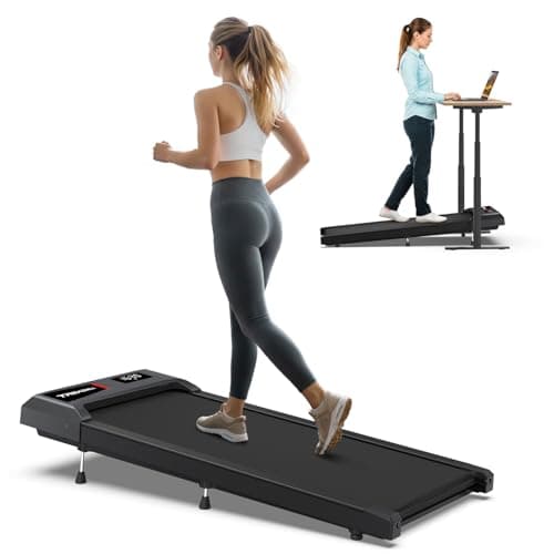 WELLFIT Incline Walking Pad Treadmill - Under Desk Treadmills with 3% 6% 10% Incline, 29lbs Lightweight 265lbs Capacity Smart Portable Treadmill for Home Small, Works with KINOMAP Apple Health