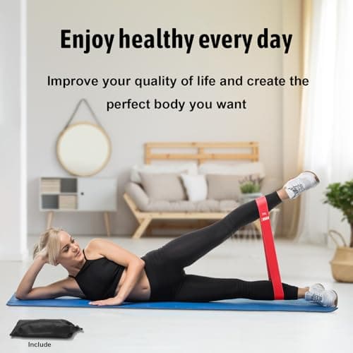 Resistance Bands for Working Out, Exercise Bands Resistance Bands Set with 5 Resistance Levels, Multi-Colored Workout Bands for Indoor & Outdoor Fitness, Leg Strength Training, Yoga (Multicolor) 6