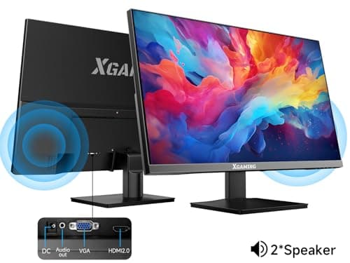 XGaming 24 Inch Monitor, FHD 100Hz 1080P, IPS 16:9 Frameless Computer Monitor, 99% sRGB, Low Blue Light Eye Care, FreeSync, PC Screen Built-in Speakers, HDMI VGA Display, VESA, Tilt Adjustable, Black 5
