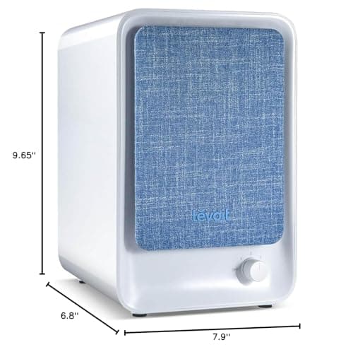 LEVOIT Air Purifiers for Bedroom Home, Freshener Filter Small Room for Smoke, Allergies, Pet Dander, Pollen, Odor, Dust Remover, Ozone Free, Quiet, Desktop, Office, Table Top, LV-H126, Blue 9