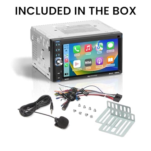 BOSS Audio Systems BCP62 Car Stereo - Apple CarPlay, Double Din, 6.2 Inch Capacitive Touchscreen, Bluetooth, No CD DVD Player, AM/FM Radio Receiver, USB 6