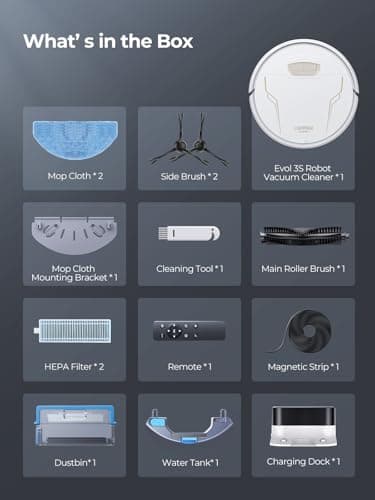 Laresar Clean Robot Vacuum and Mop 4000Pa Suction,3 in1 Robot Vacuum with Self-Charging,App&Remote&Voice Control,Robot Vacuum Cleaner for Pet Hair,Carpet,Hard Floor(White) 8