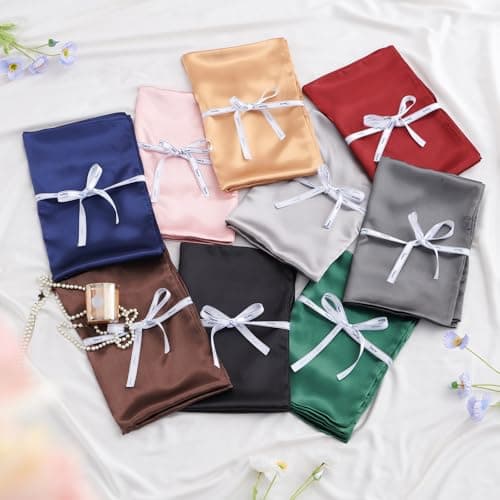 CozyLux Silk Satin Pillowcase for Hair and Skin Queen Set of 2 Soft Pillow Cases Silky Microfiber Bed Pillow Covers Wrinkle Resistant with Envelope Closure(White, 20 x 30 Inches) 5