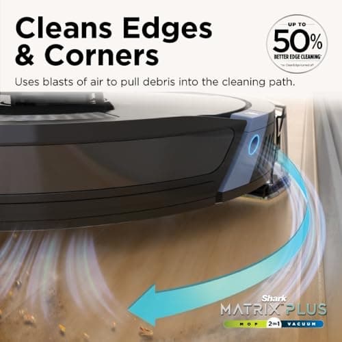 Shark AI Ultra 2-in-1 Robot Vacuum & Mop with Sonic Mopping, Matrix Clean, Home Mapping, HEPA Bagless Self Empty Base and 2 Microfiber Mopping Pads (Renewed), Black/Gold 5