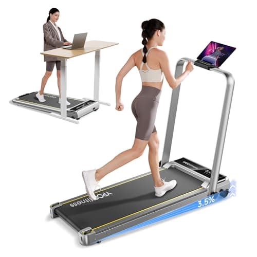 YPOO Walking Pad Treadmill, Walking Pad with Incline, Foldable Treadmills for Home Office Gym Exercise, Portable Desk Treadmill for Jogging&Running, Running Machine for Workout Exercise
