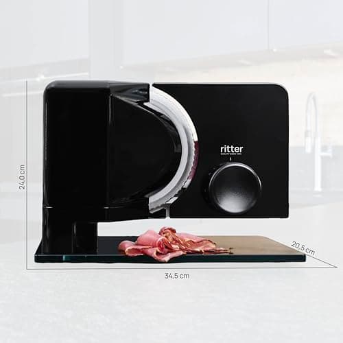 ritter sono 2 Electric All-Slicer and Bread Slicer Made of Metal with Eco Motor, Made in Germany, Black 6