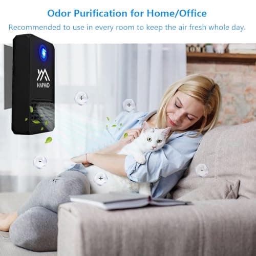 HAPHID Ionizer Air Purifier, Plug in Air Purifier with 8 Carbon Fiber Heads to 40 Million Anions/Sec, Filterless Ion Air Purifier for Home/Office Purify: Bathroom Odor, Pets Smell, Dust Etc(3-Pack) 7
