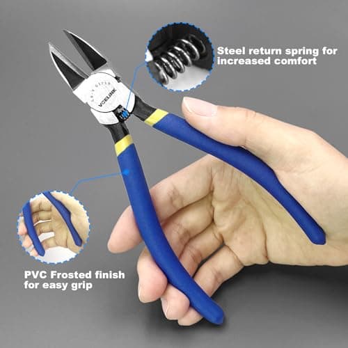 VCELINK Wire Cutter, 6-inch Side Cutter, CR-V Small Flush Cutter, Professional Small Wire Cutter with Spring-loaded for Artificial Flowers, Floral, Jewellery Making, and DIY Model Making 5