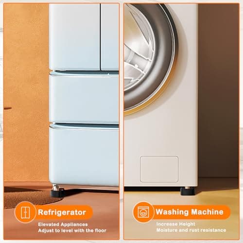 shouwuhho 8 Pack Furniture Risers Adjustable Bed Risers Heavy Duty Lifts Height 1", Square Stackable Bed Risers 1, 2 or 3 Inch for Desk Leg Table Couch Sofa Chair Bed Frame Legs Dorm, Black 5