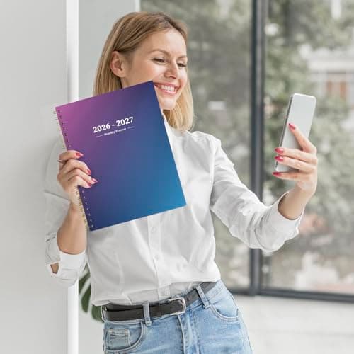 Ymumuda 2026 Monthly Planner - 2 Year Monthly Planner, JAN.2026 to DEC.2027, 8.5" x 11", Large Calendar with Spiral Bound, 24 Coated Tabs,24 Months Perfect for School & Office Schedule,Blue & Purple 5